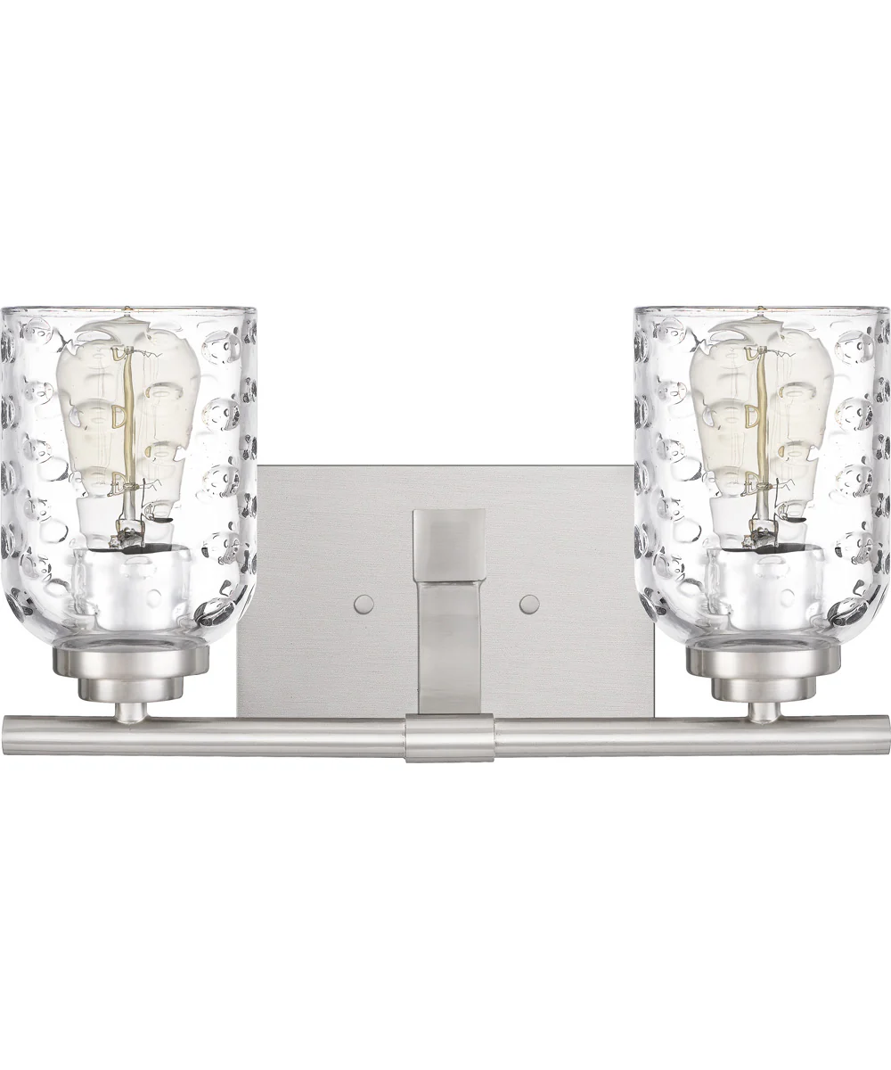 Cristal Medium 2-light Bath Light Brushed Nickel - Image 3