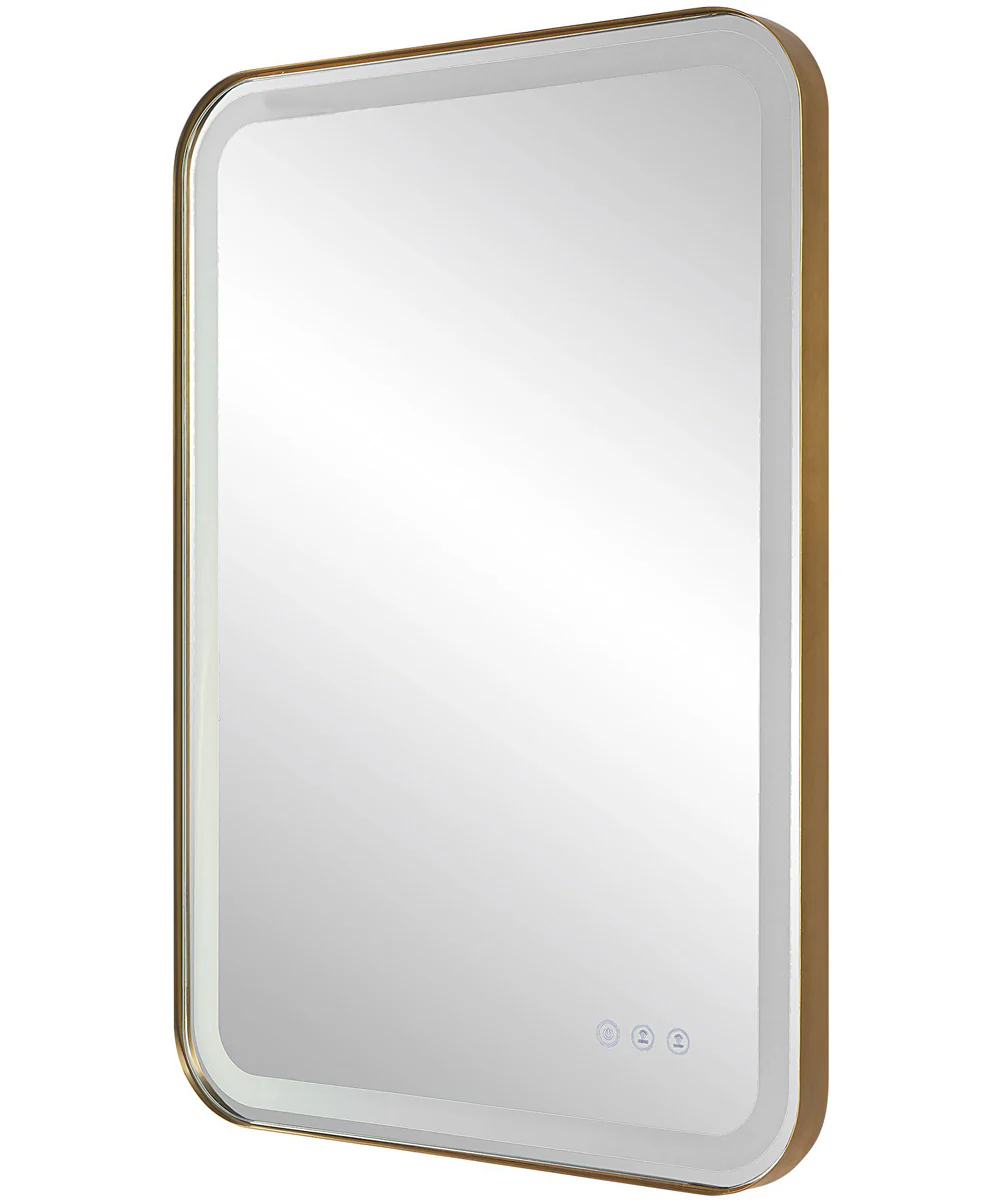 Crofton Lighted Brass Vanity Mirror - Image 6