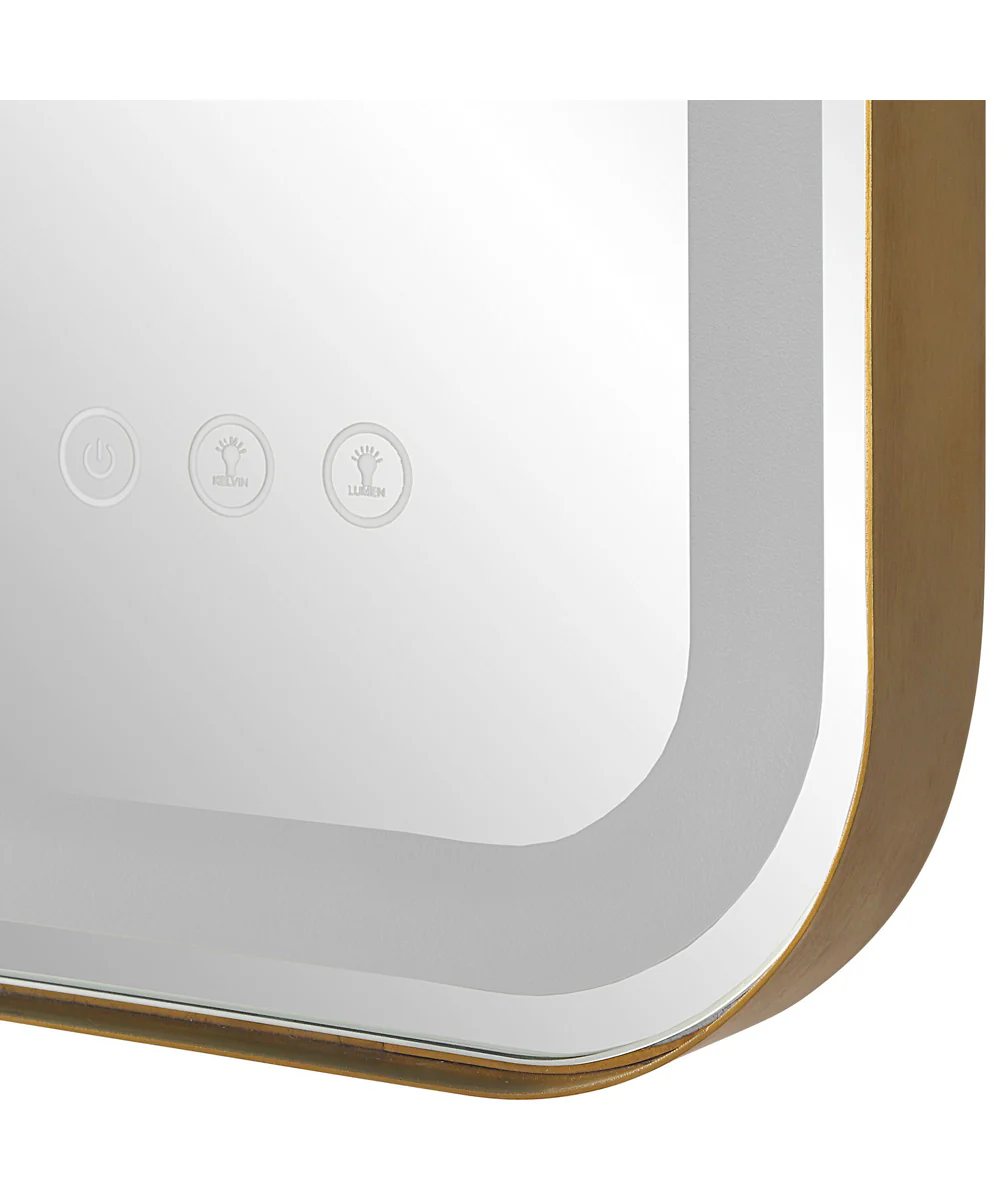 Crofton Lighted Brass Vanity Mirror - Image 7