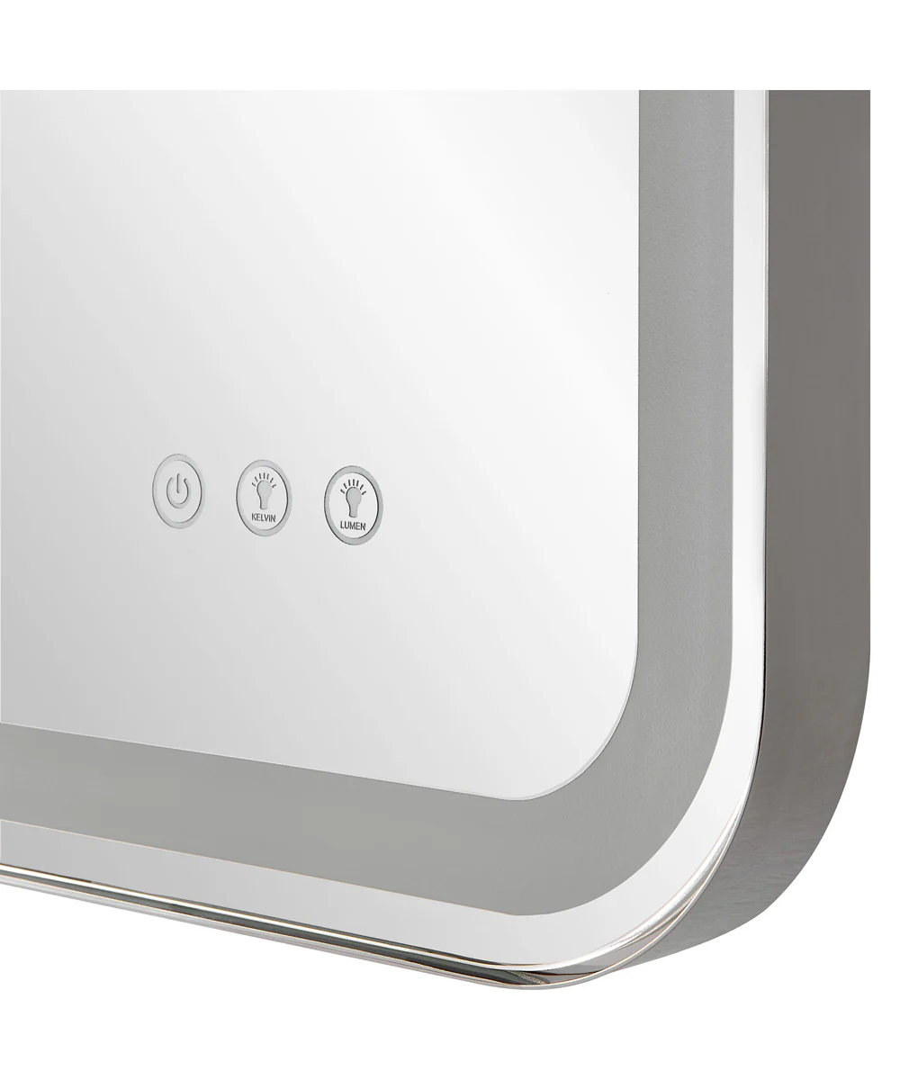 Crofton Lighted Nickel Vanity Mirror - Image 11