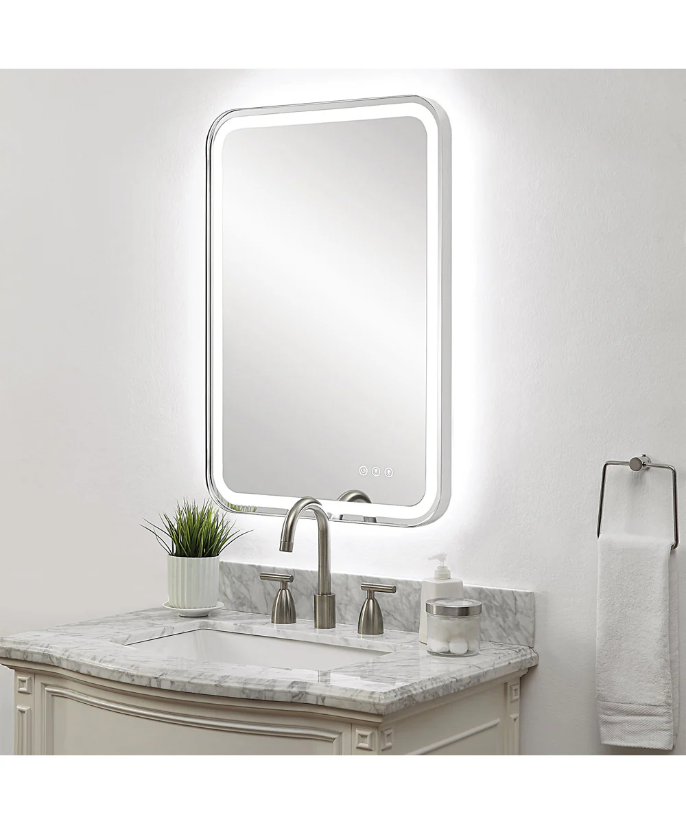 Crofton Lighted Nickel Vanity Mirror - Image 8