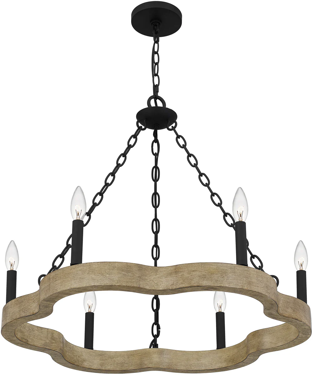 Croix 6-light Chandelier Matte Black - Image 5