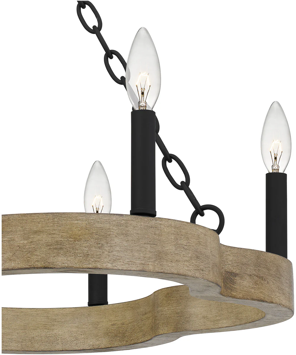 Croix 6-light Chandelier Matte Black - Image 6