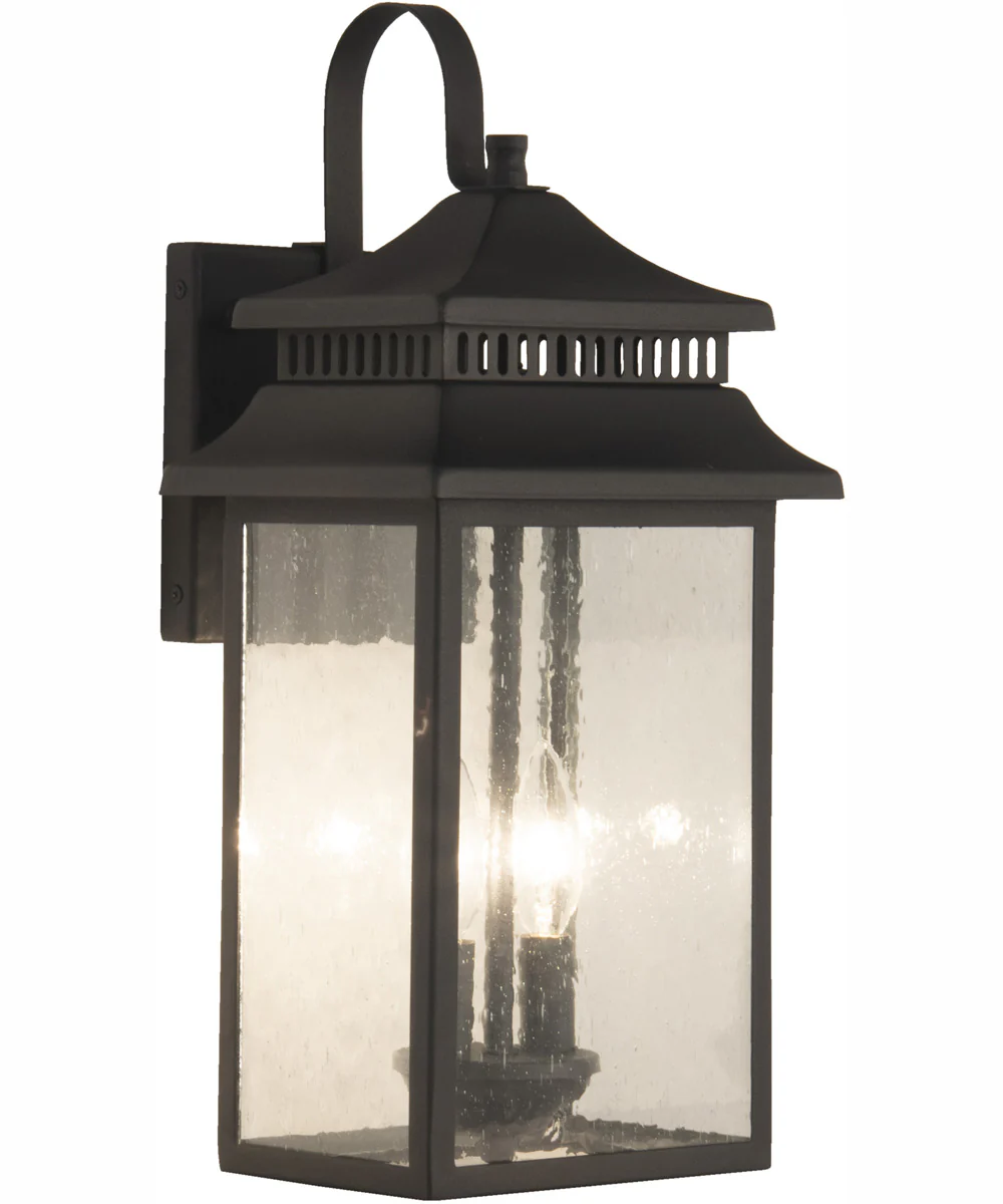 Crossbend 2-Light Outdoor Wall Lantern Matte Black - Image 2