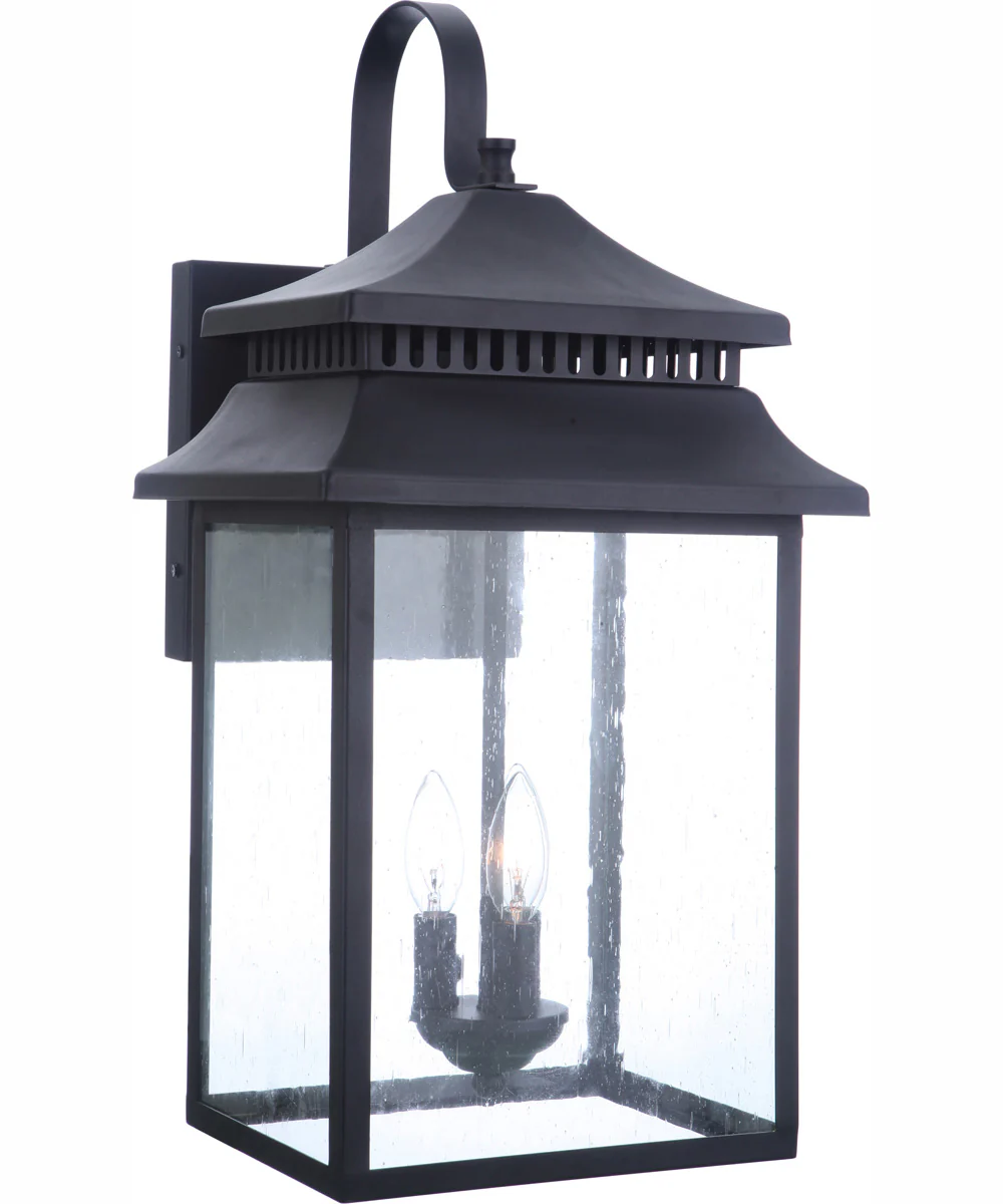 Crossbend 3-Light Outdoor Wall Lantern Matte Black - Image 2