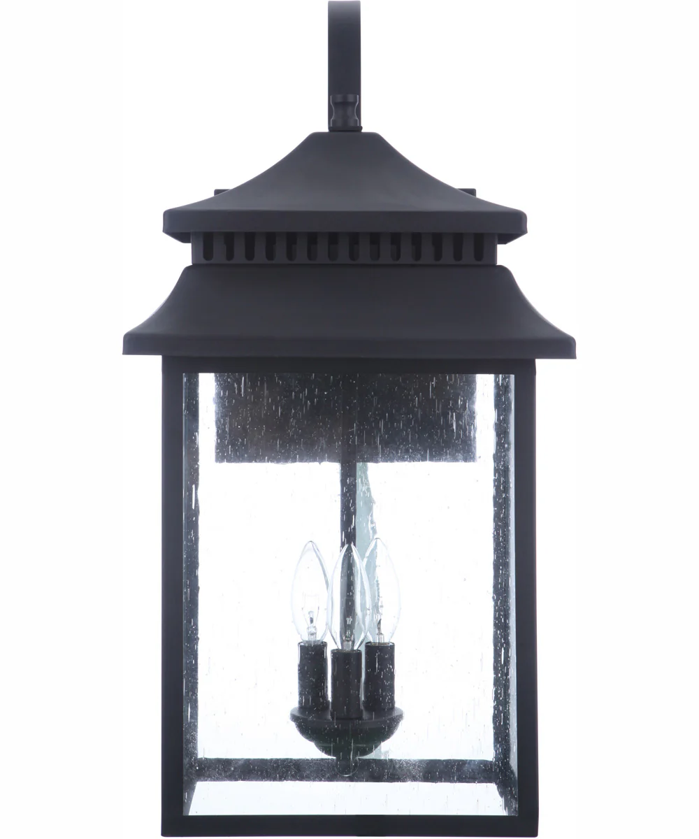 Crossbend 3-Light Outdoor Wall Lantern Matte Black - Image 3