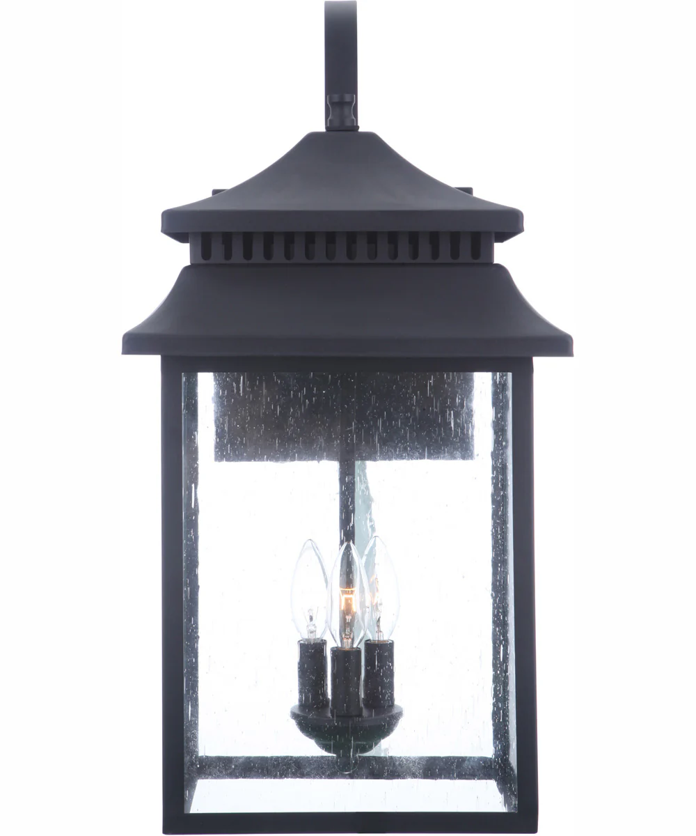 Crossbend 3-Light Outdoor Wall Lantern Matte Black - Image 4