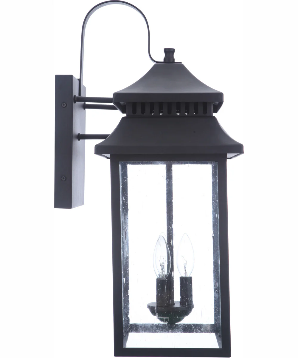Crossbend 3-Light Outdoor Wall Lantern Matte Black - Image 5