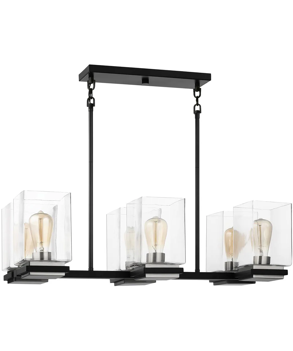Crossroads 6-Light Pendant Matte Black