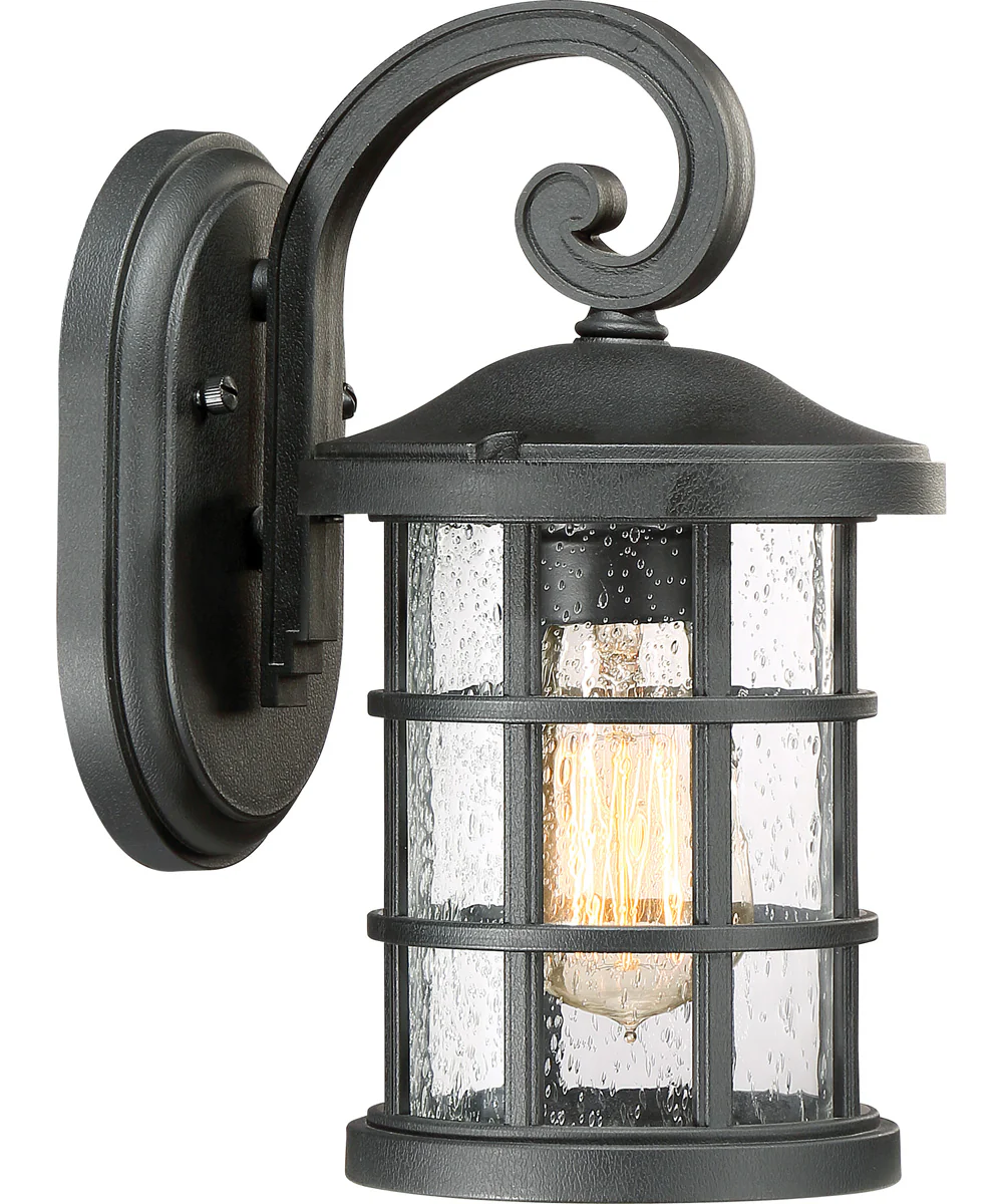 Crusade Small 1-light Outdoor Wall Light Coastal Armour Earth Black