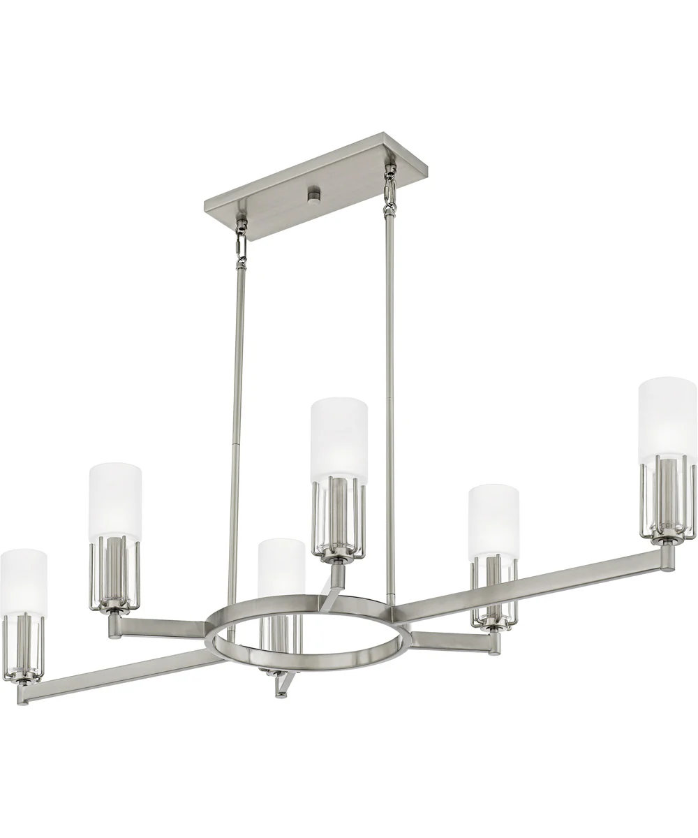 Cruz Large 6-light Island Light Brushed Nickel - Image 4