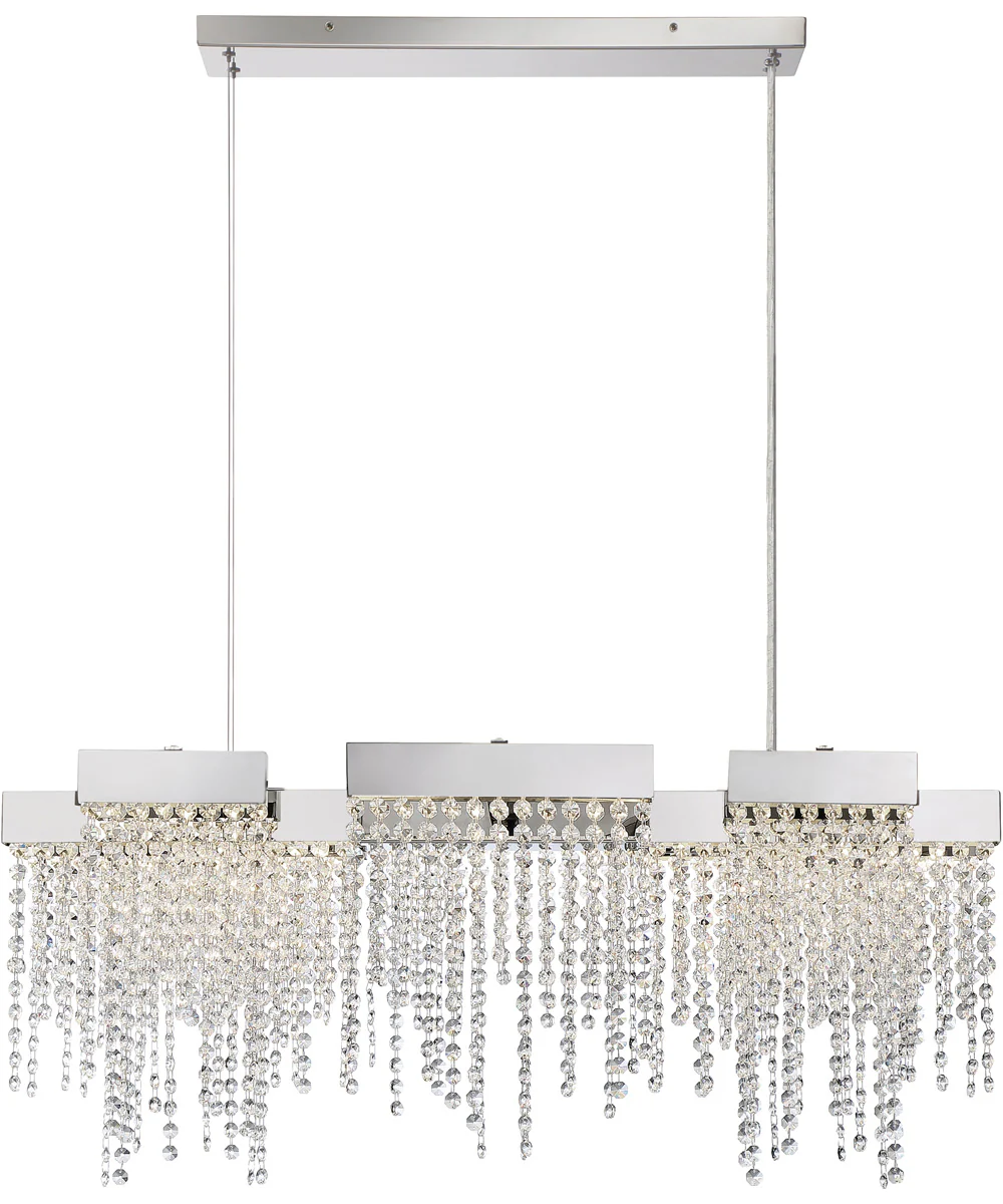 Crystal Falls  Island Light Polished Nickel - Image 4