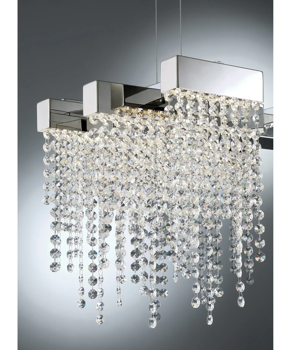Crystal Falls  Island Light Polished Nickel - Image 5
