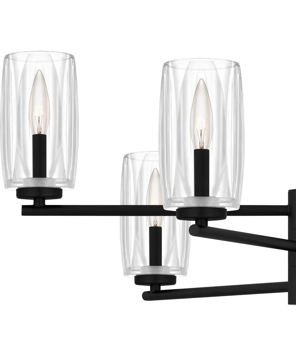 Cunningham 6-light Chandelier Matte Black - Image 5