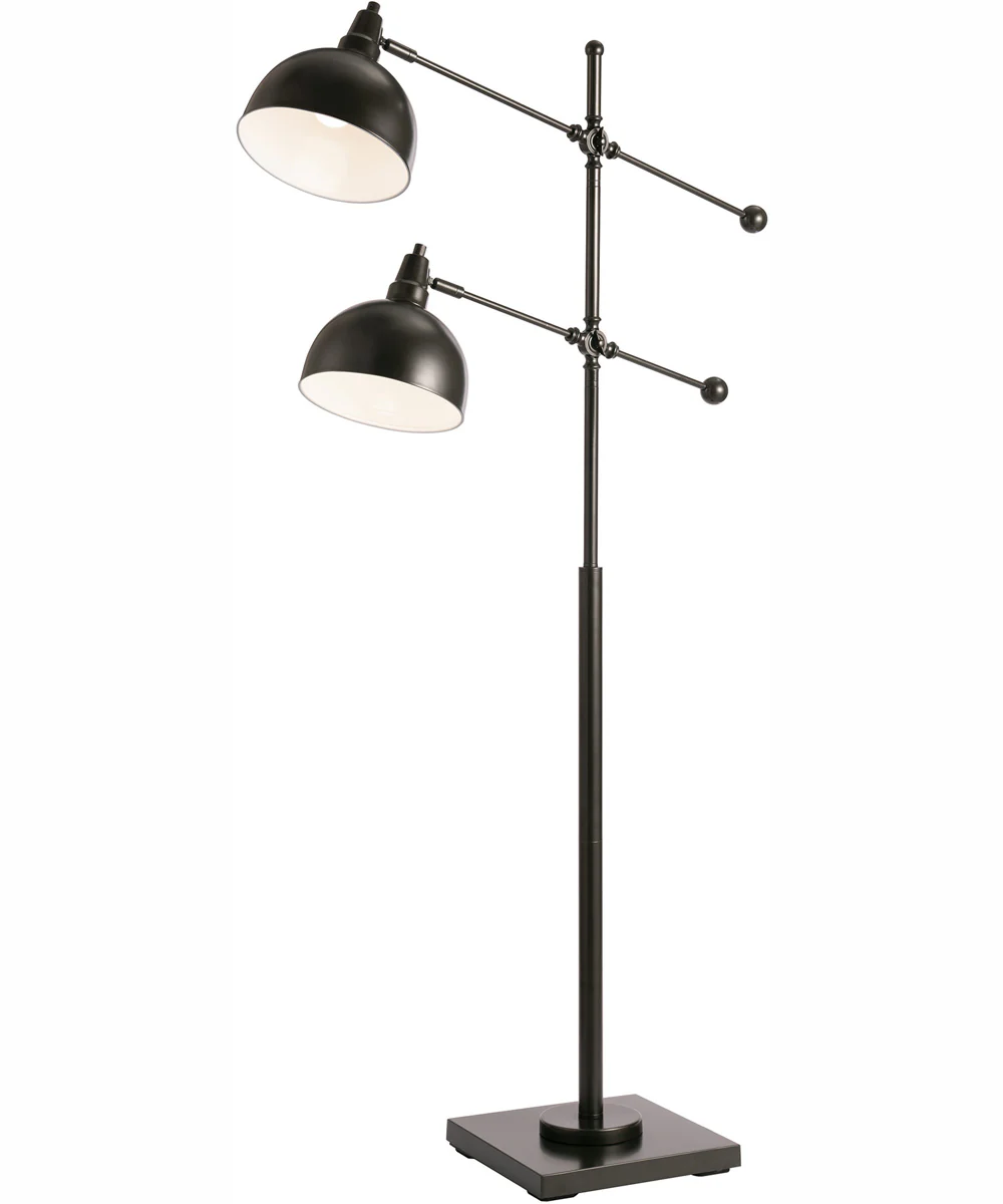 Cupola 2-Light 2-Light Metal Floor Lamp Dark Bronze - Image 4