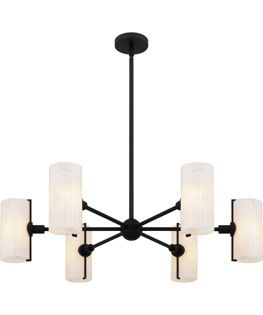 Curran 6-light Chandelier Matte Black - Image 4