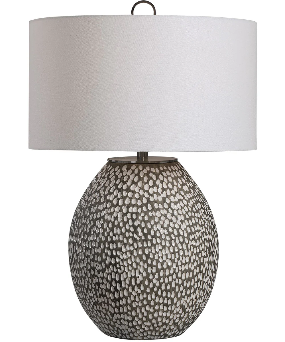 Cyprien Gray White Table Lamp