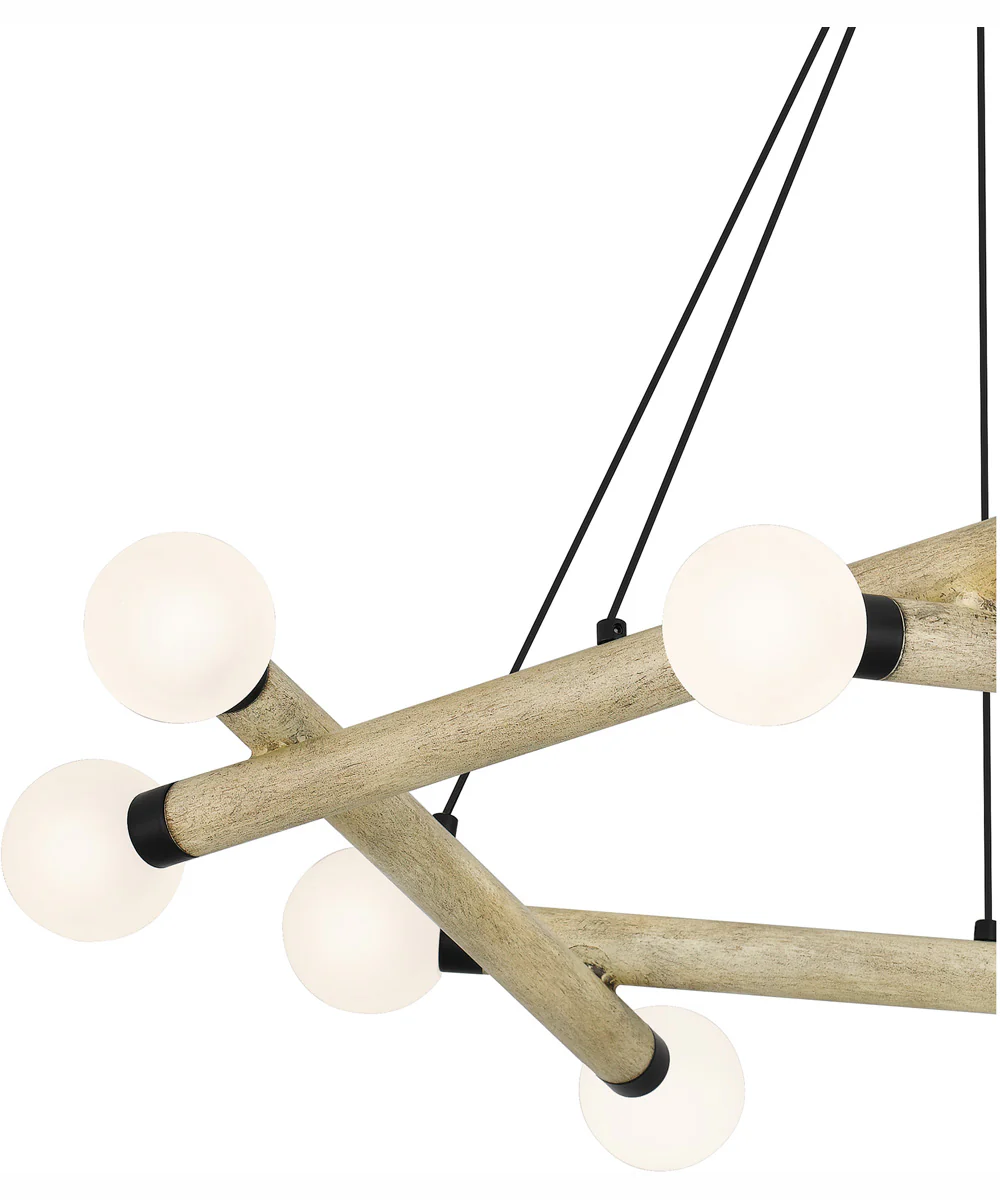Cyprus  Chandelier Whitewashed Walnut - Image 6
