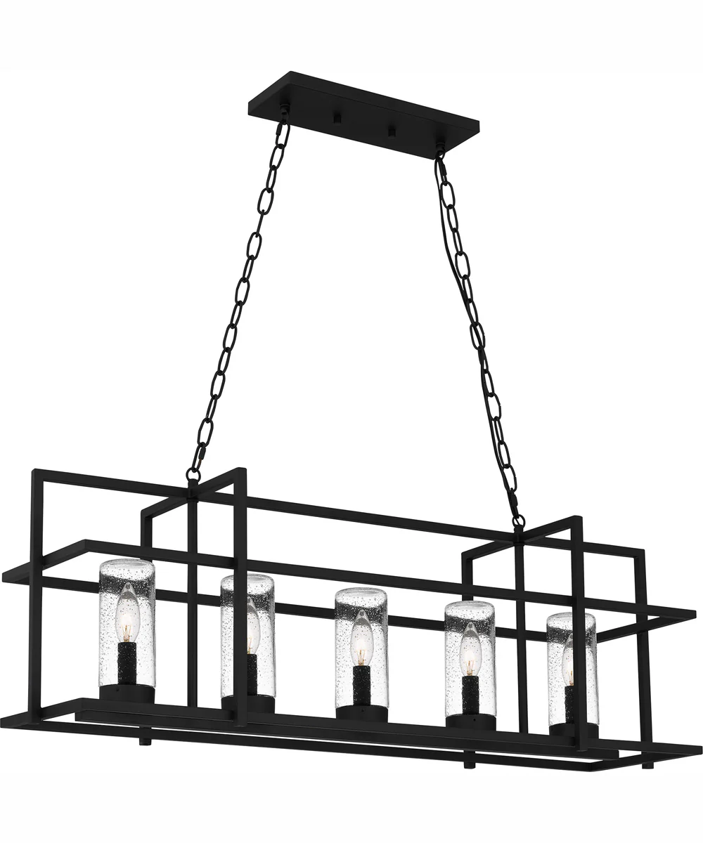 Damien Medium 5-light Island Light Earth Black - Image 2