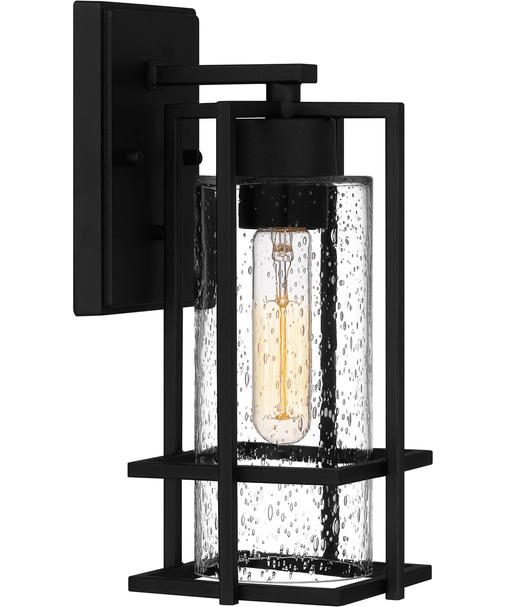 Damien Small 1-light Outdoor Wall Light Coastal Armour Aluminum Earth Black