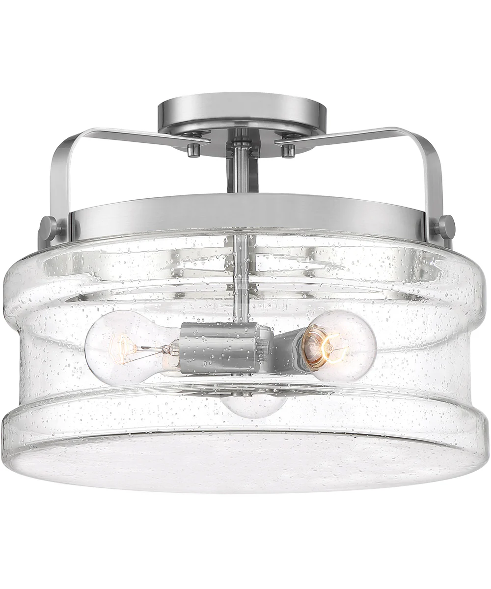 Danbury 3-light Semi Flush Mount Brushed Nickel - Image 2