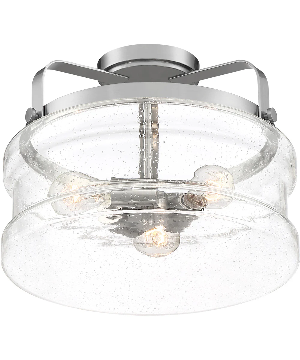 Danbury 3-light Semi Flush Mount Brushed Nickel - Image 4