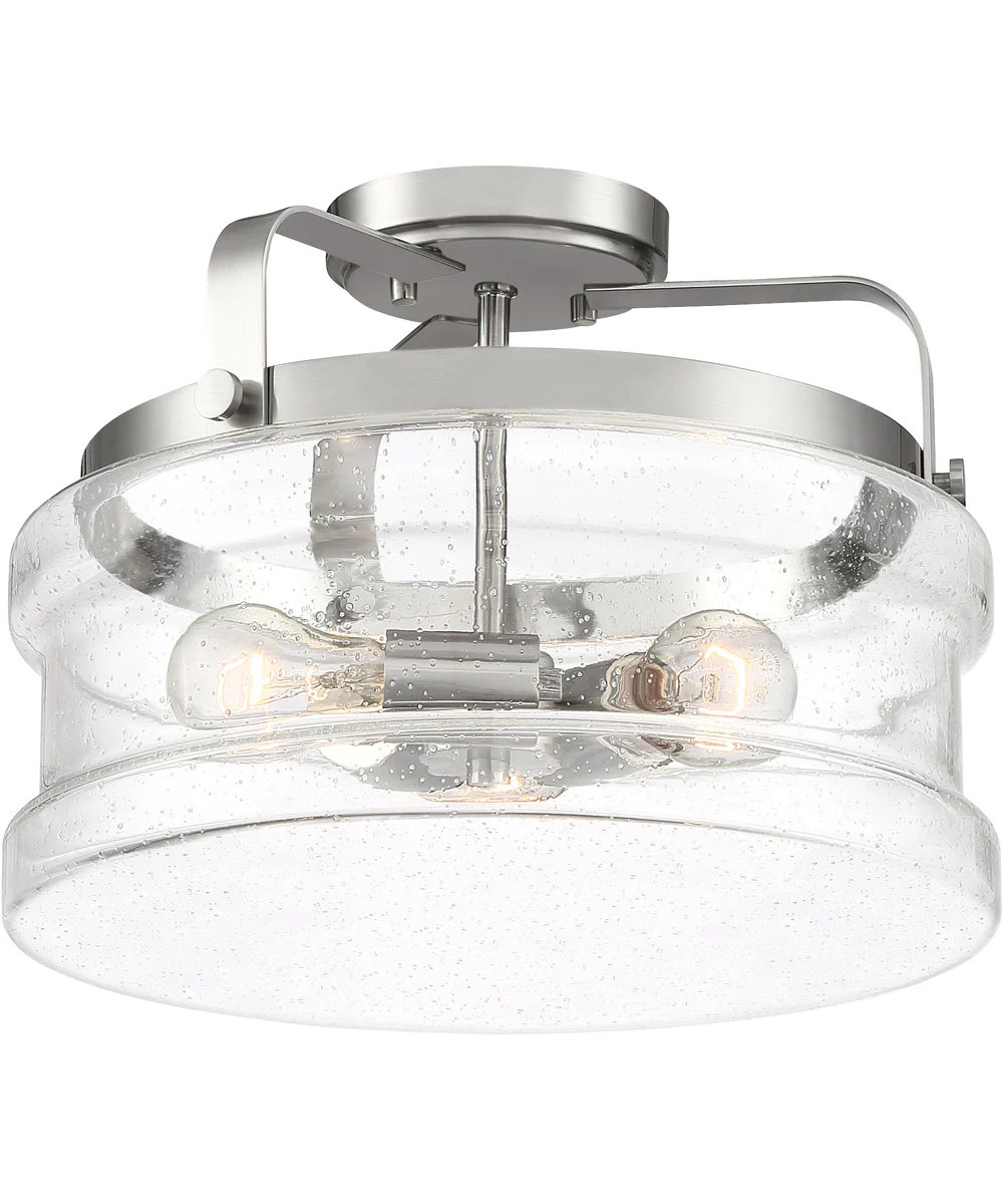 Danbury 3-light Semi Flush Mount Brushed Nickel - Image 5