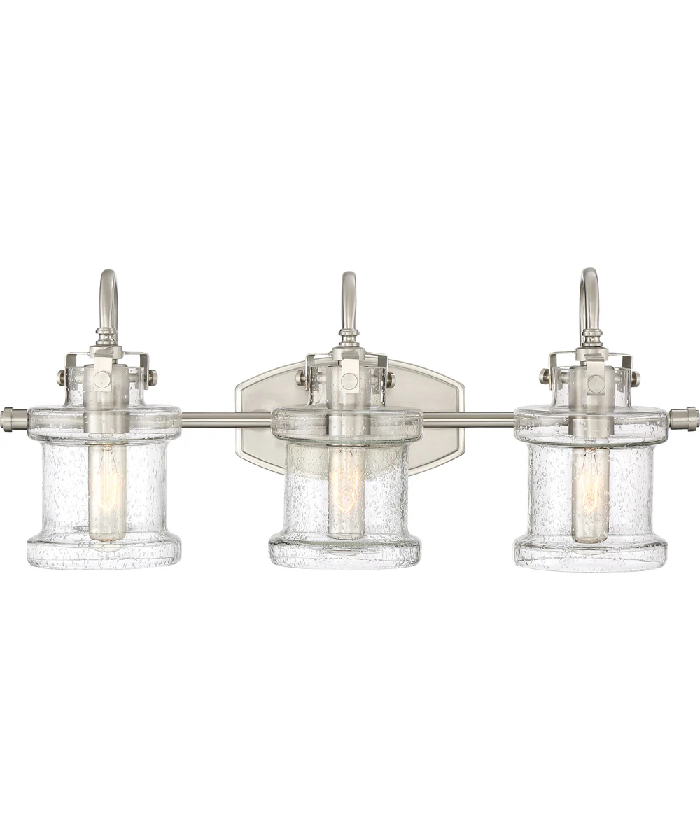 Danbury Large 3-light Bath Light Brushed Nickel