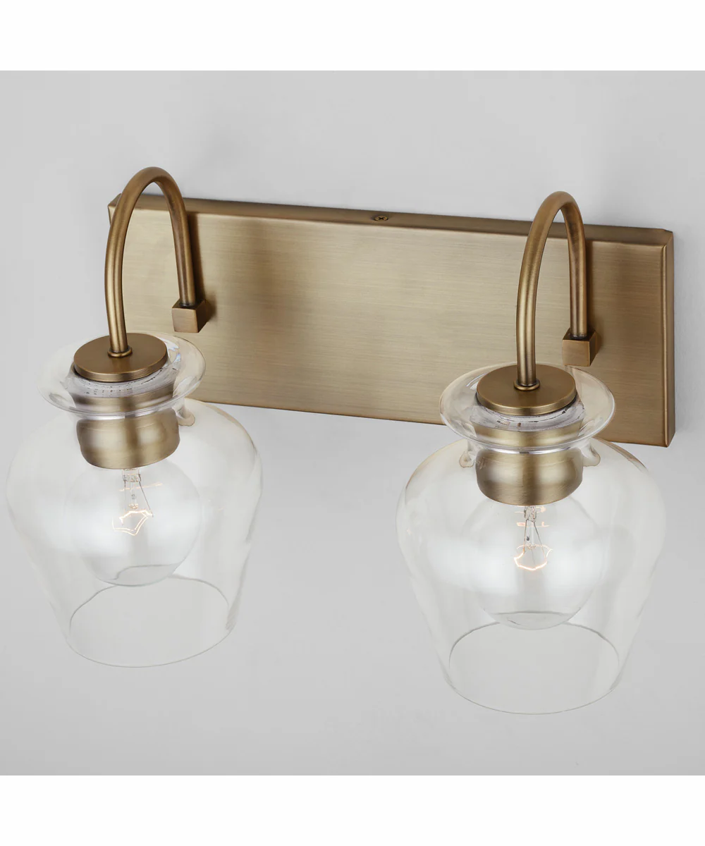 Danes 2-Light Vanity Aged Brass - Image 2