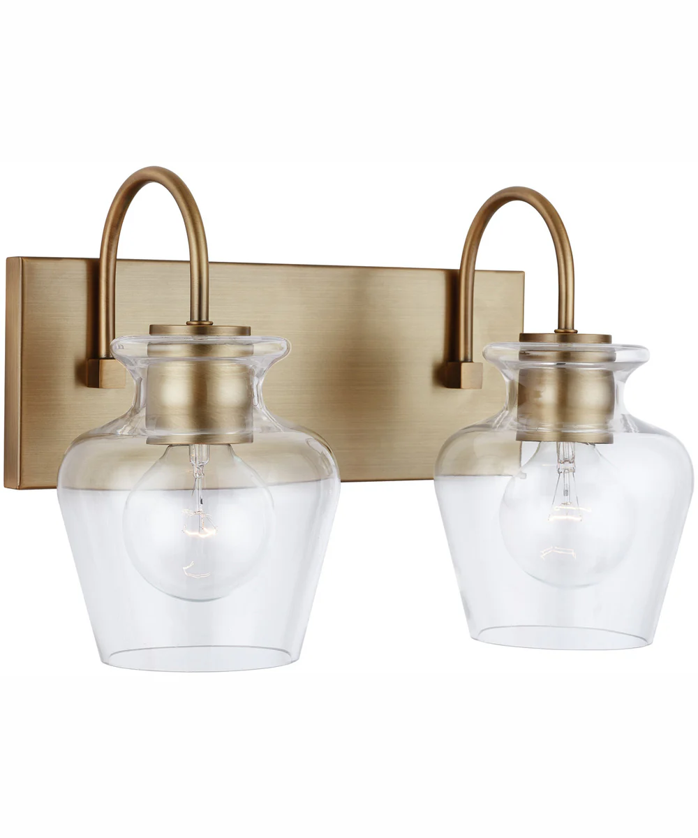 Danes 2-Light Vanity Aged Brass - Image 3