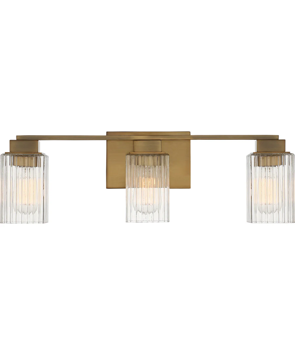 Danson Large 3-light Bath Light Weathered Brass