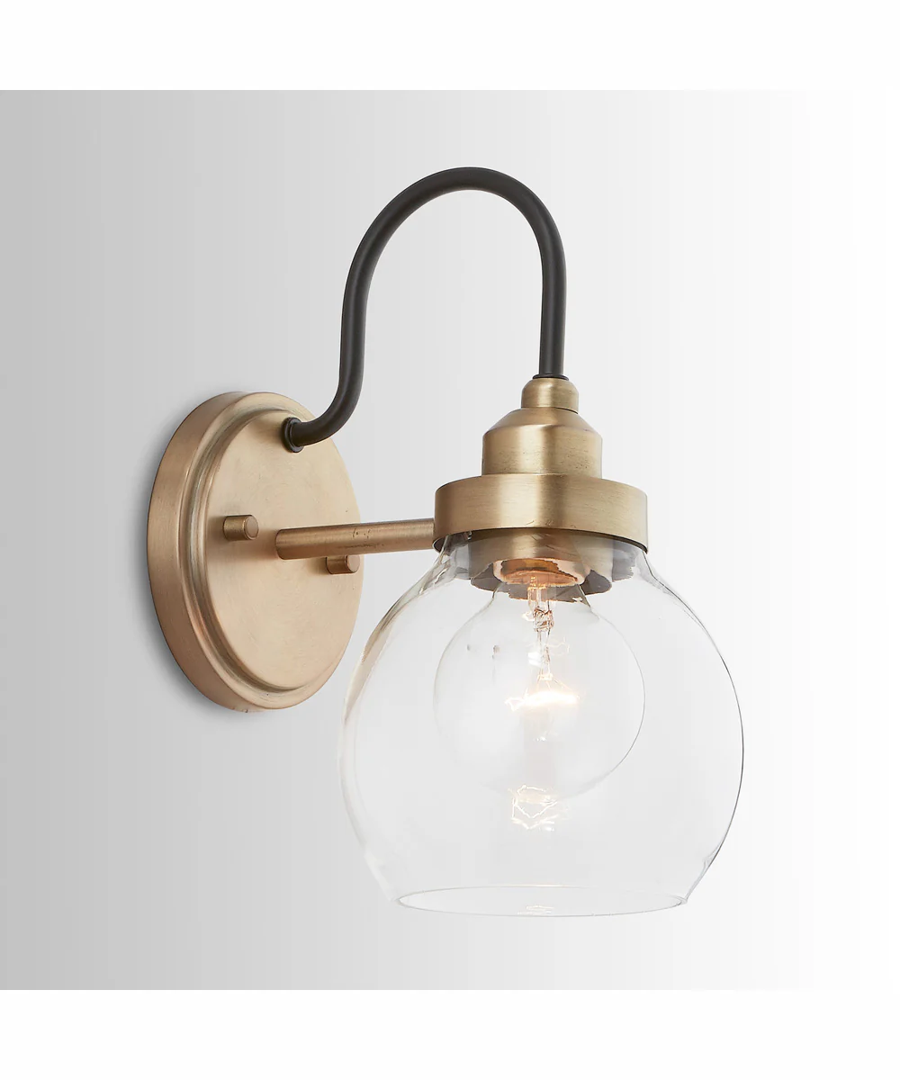 Daphne 1-Light Sconce Aged Brass and Black - Image 2