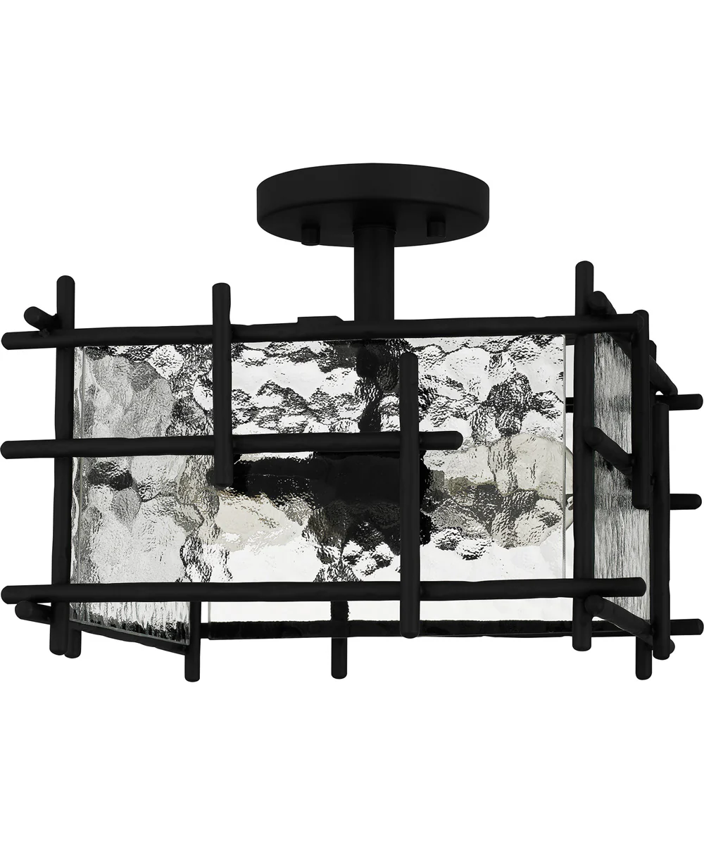 Daphne Medium 2-light Semi Flush Mount Matte Black - Image 2