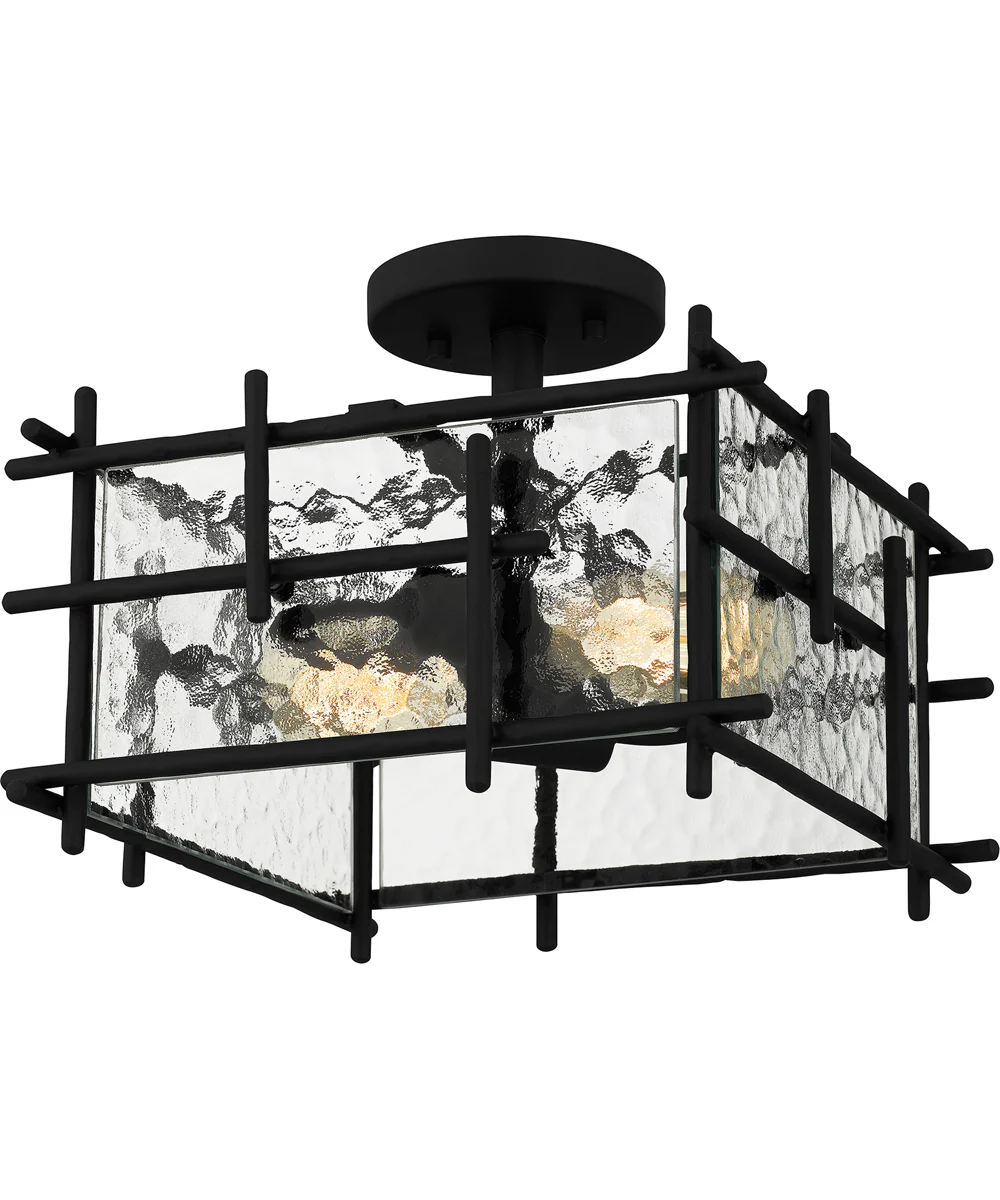 Daphne Medium 2-light Semi Flush Mount Matte Black - Image 4