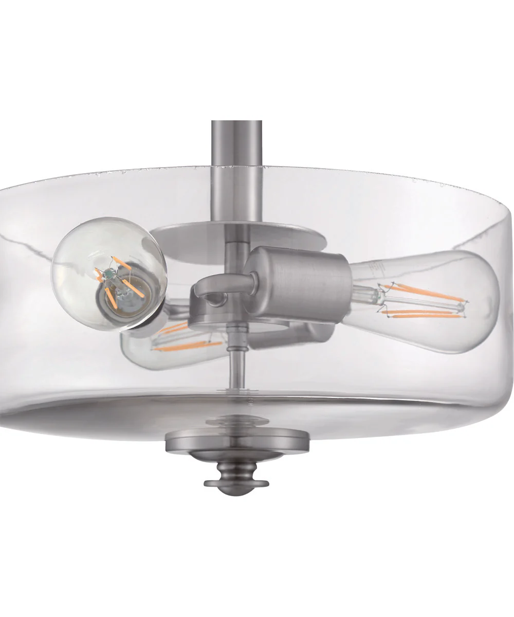 Dardyn 3-Light Convertible Semi Flush Brushed Polished Nickel - Image 5