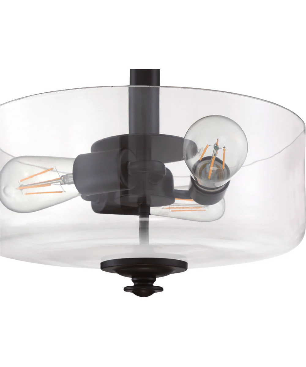 Dardyn 3-Light Convertible Semi Flush Flat Black - Image 5