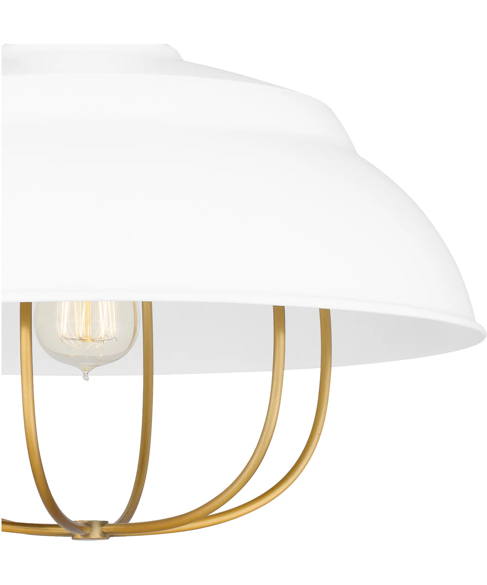 Darmody 1-light Semi Flush Mount White Lustre - Image 6