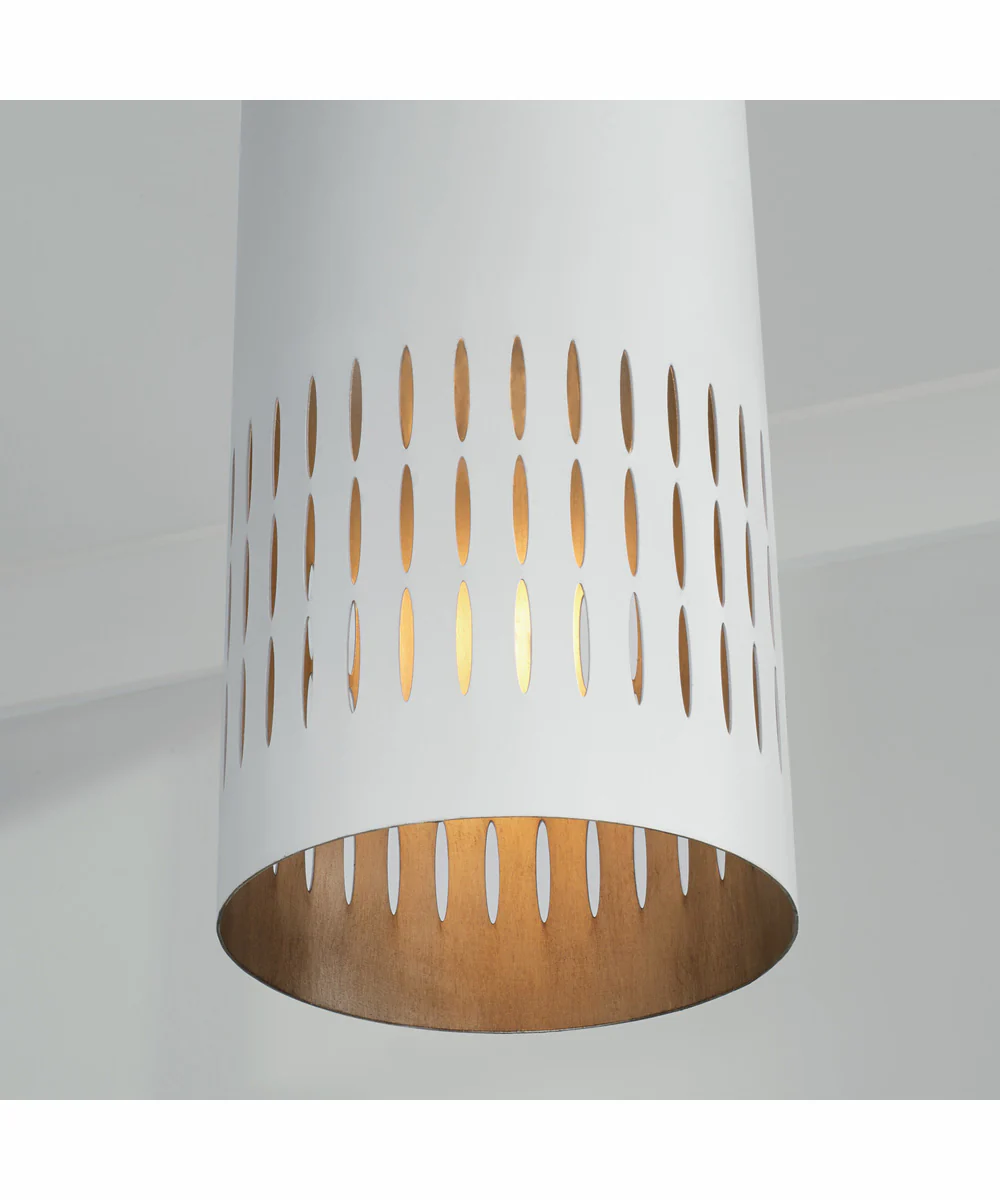 Dash 1-Light Pendant Aged Brass and White - Image 3