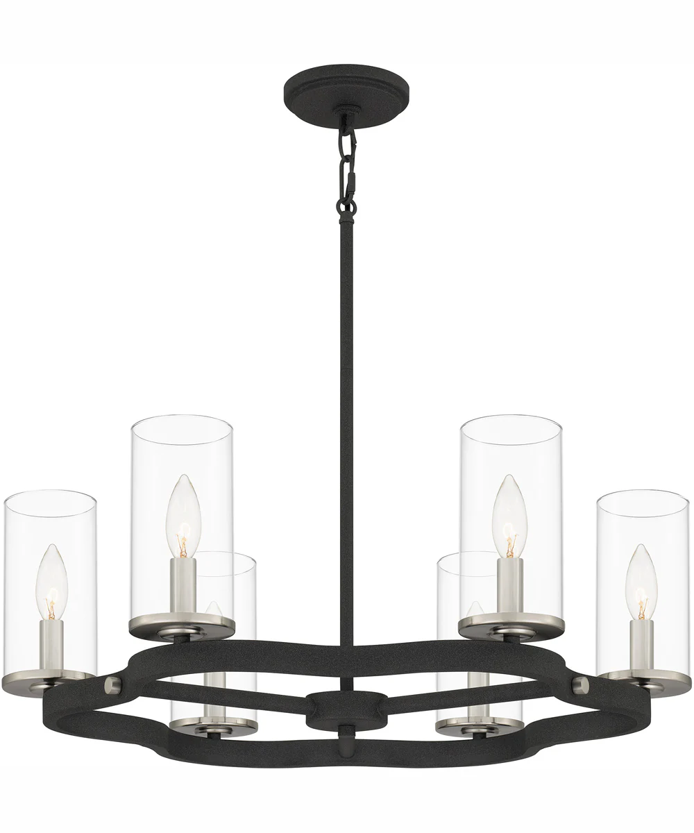Daverty 6-light Chandelier Mottled Black - Image 2