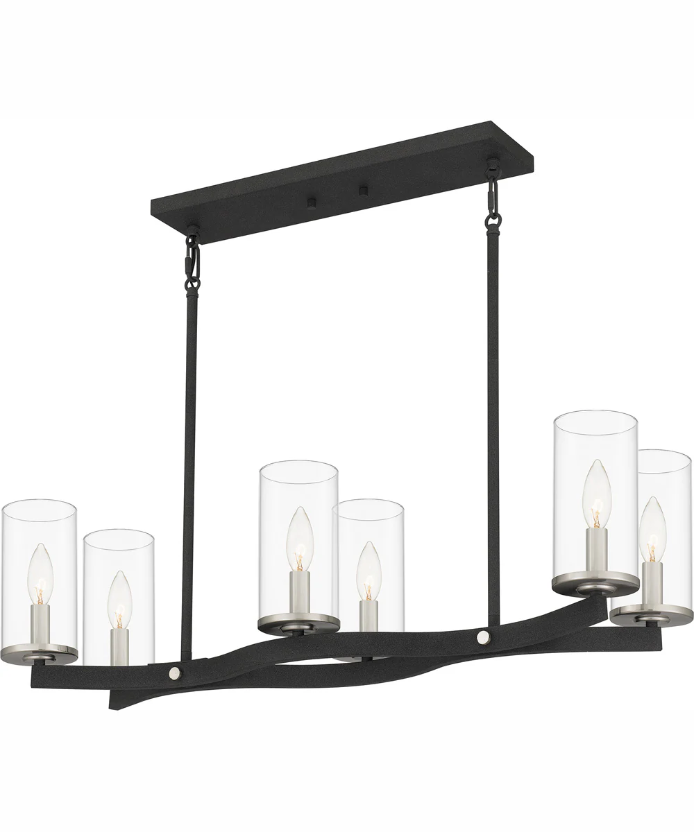 Daverty Small 6-light Island Light Mottled Black - Image 2