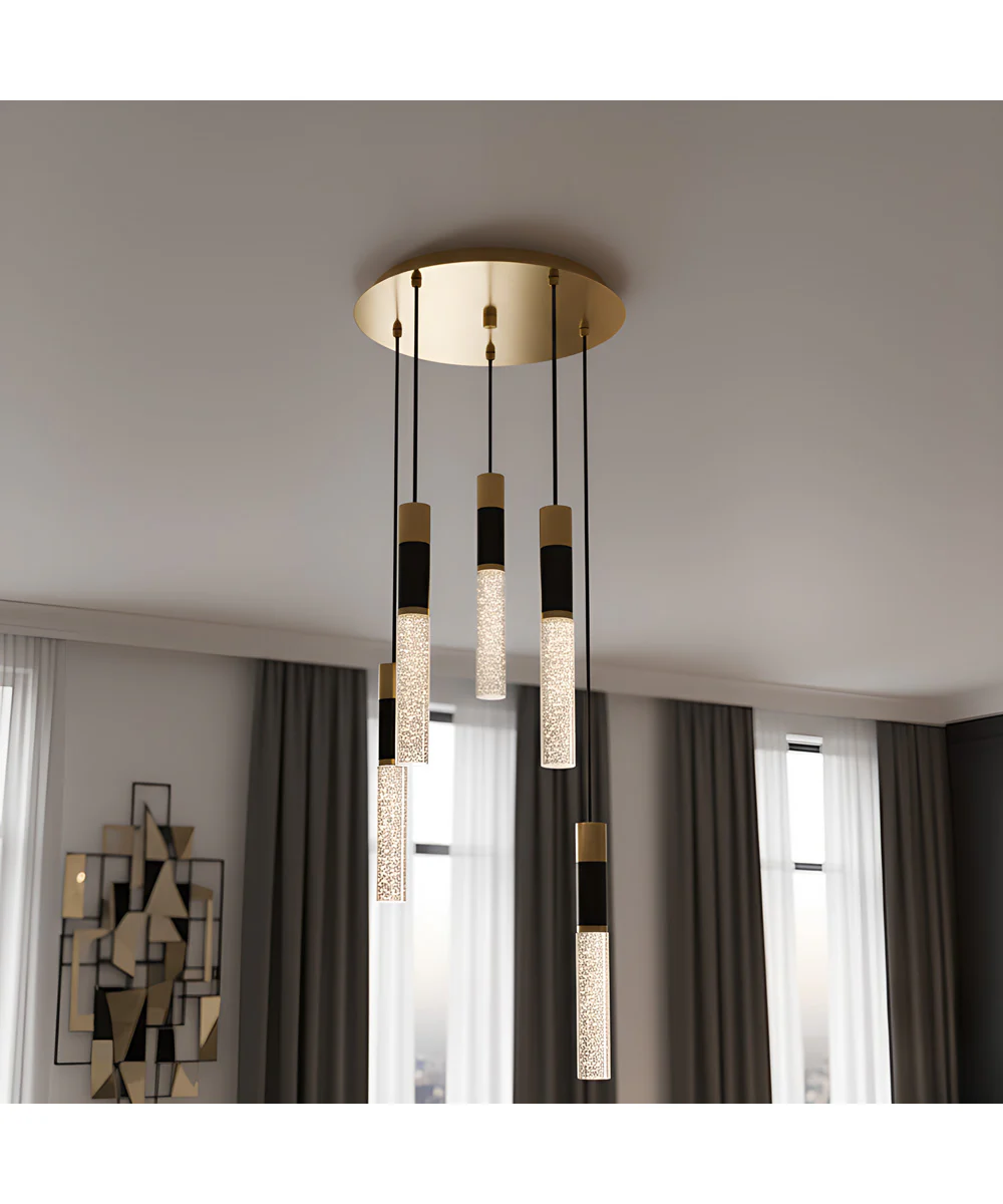 Davies 5-light Pendant Brushed Gold - Image 2