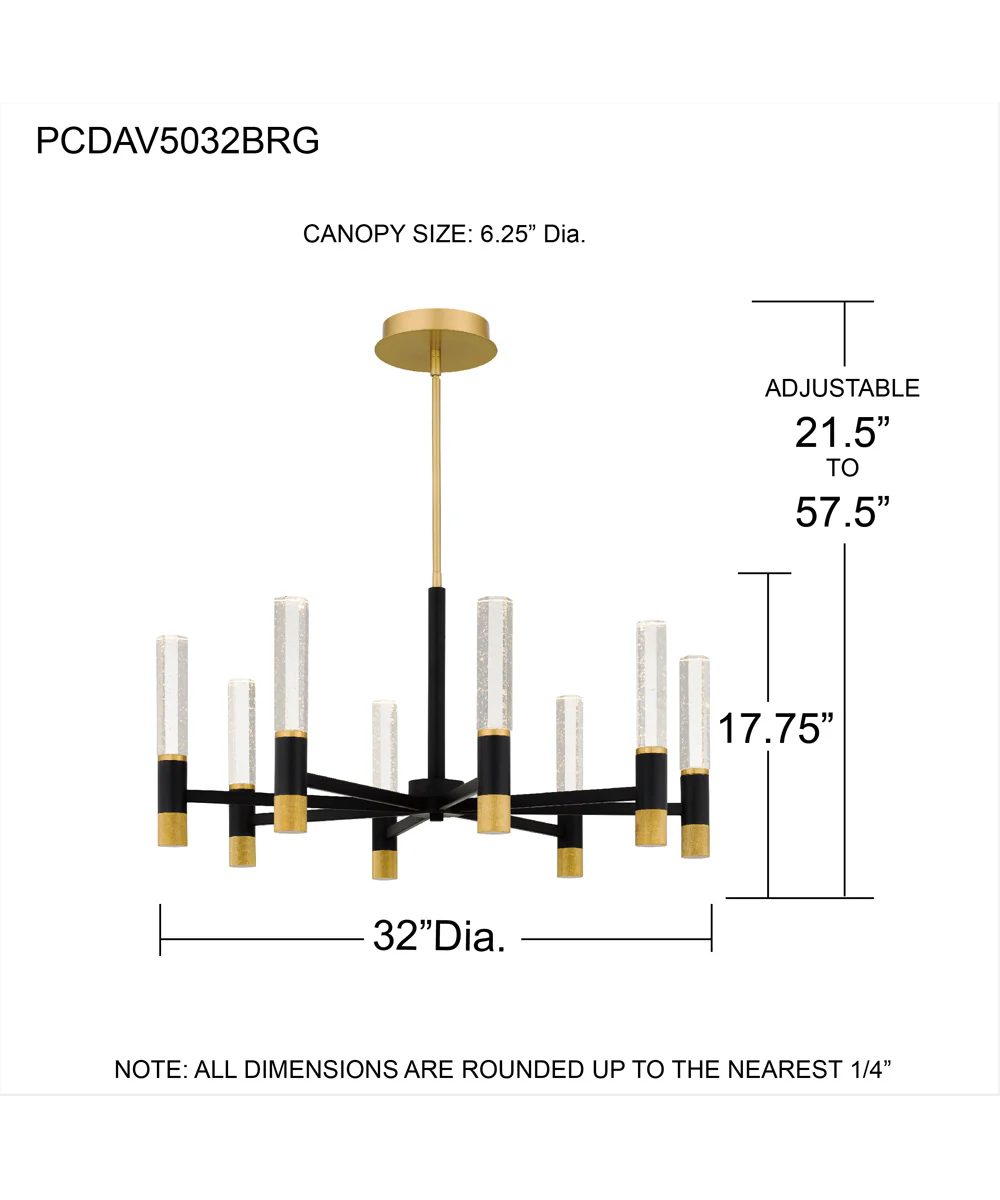 Davies 8-light Chandelier Brushed Gold - Image 4
