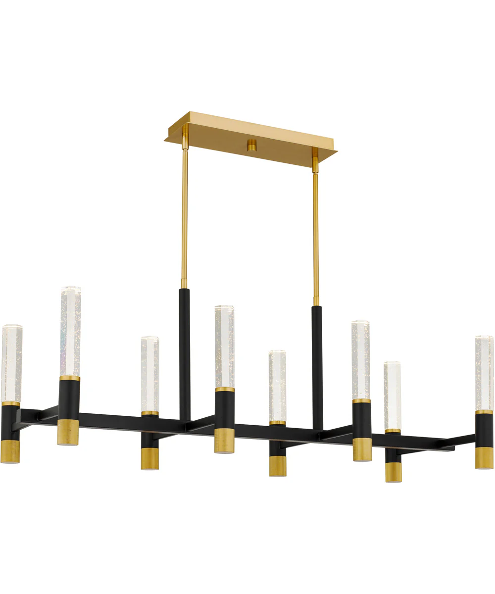 Davies 8-light Island Light Brushed Gold