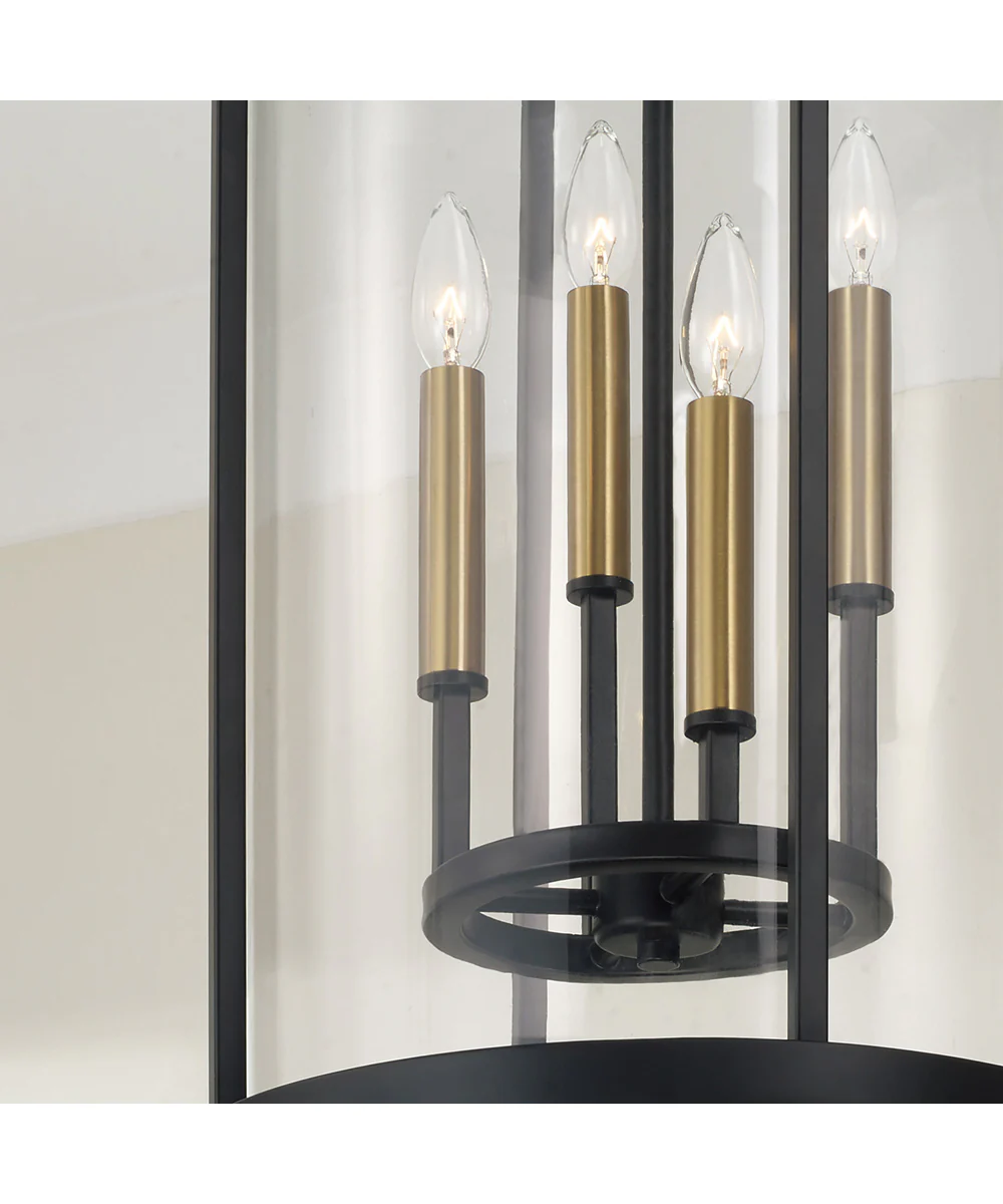 Davis 4-Light Pendant Espresso and Brass - Image 4