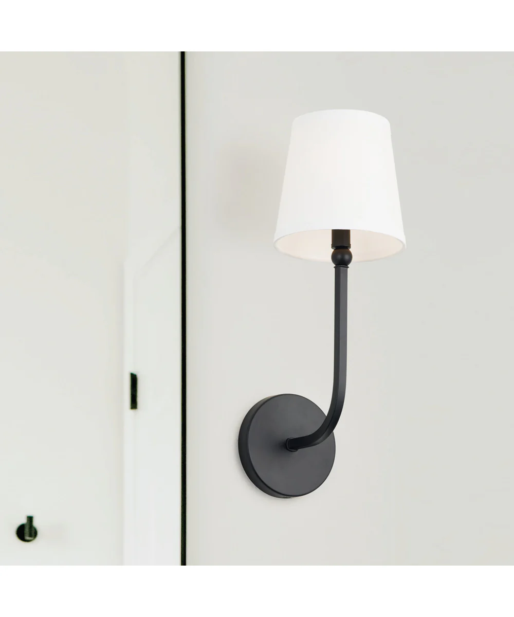 Dawson 1-Light Sconce Matte Black - Image 2