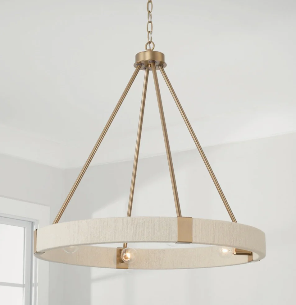 Delaney 4-Light Chandelier Matte Brass - Image 2