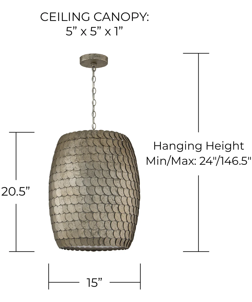 Delphine 1-Light Pendant Grecian Luster - Image 5