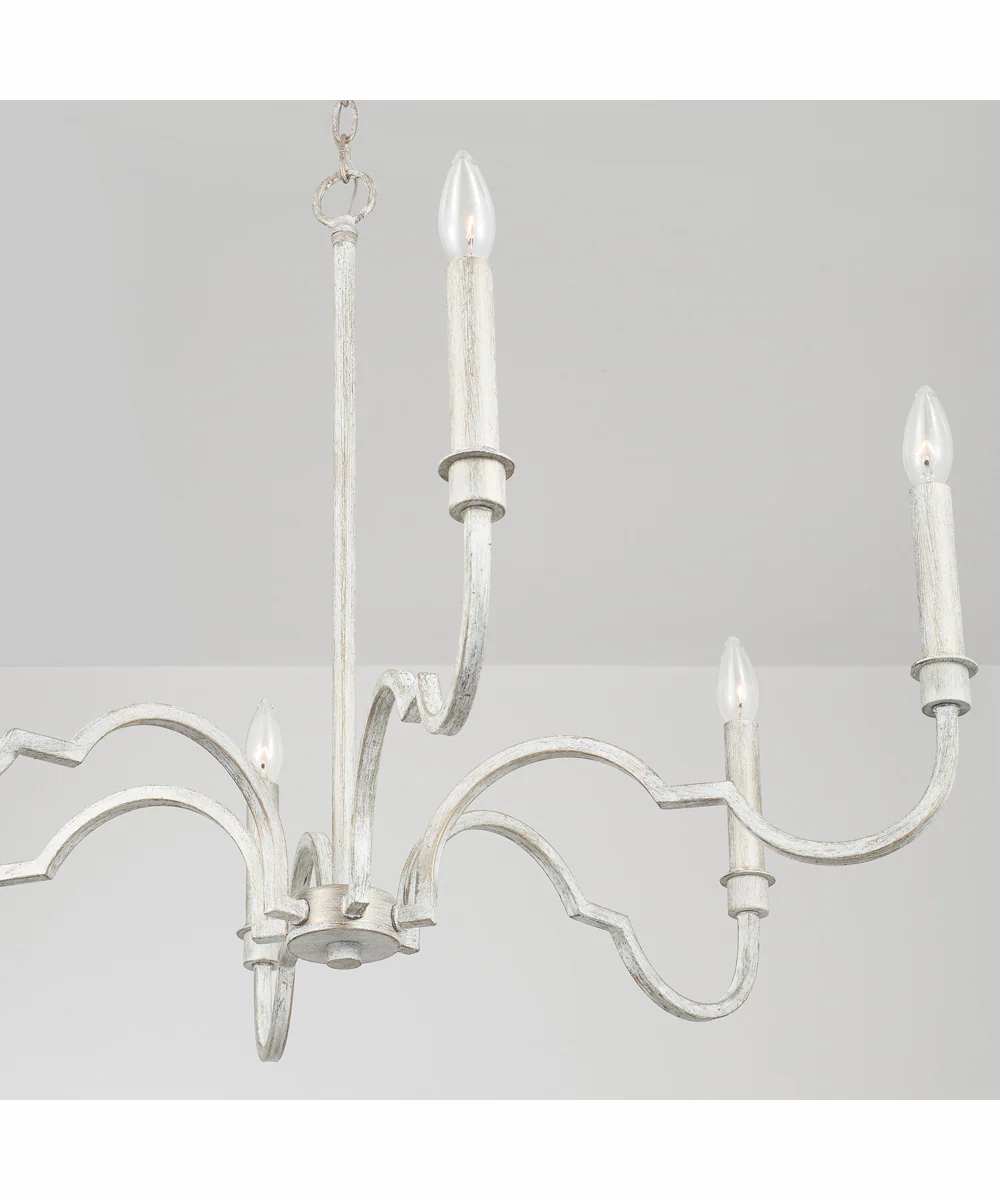 Demi 6-Light Chandelier Winter White - Image 2
