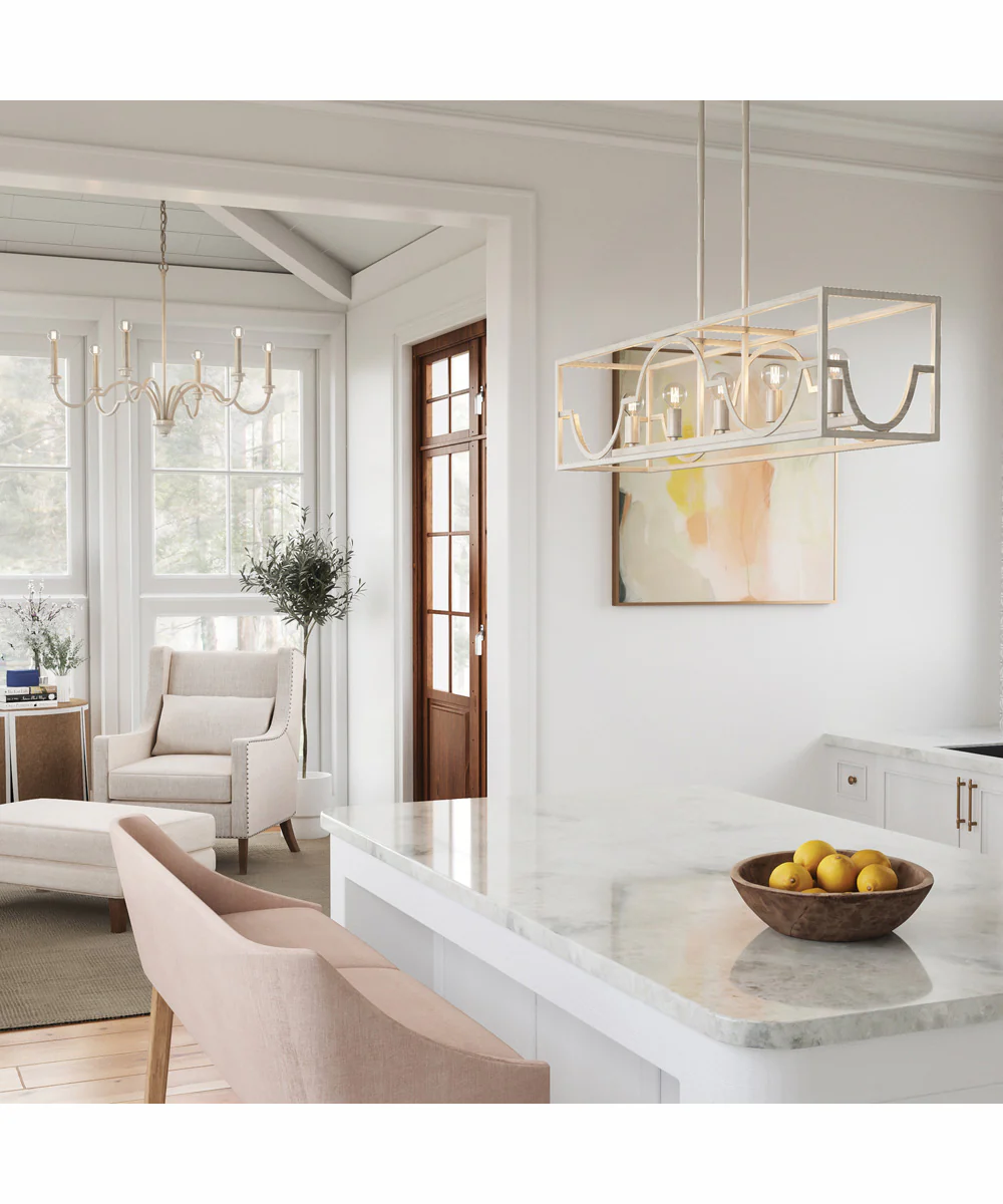 Demi 6-Light Chandelier Winter White - Image 3