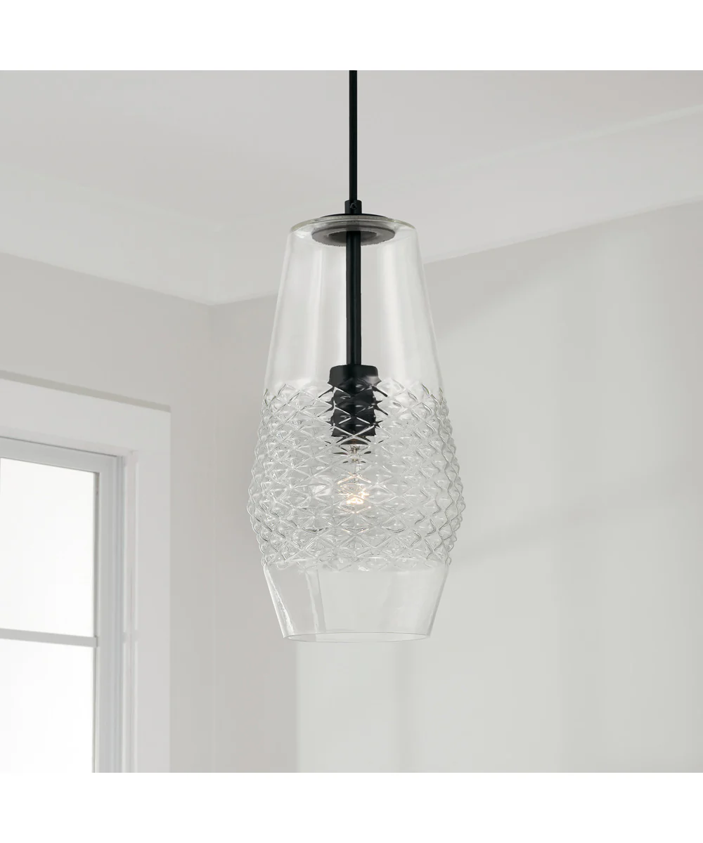 Dena 1-Light Pendant Matte Black - Image 2